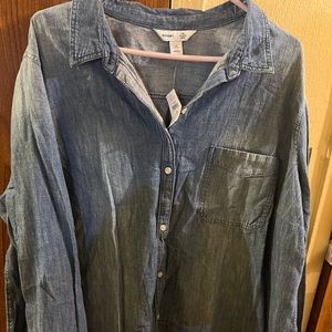 Denim button down shirt